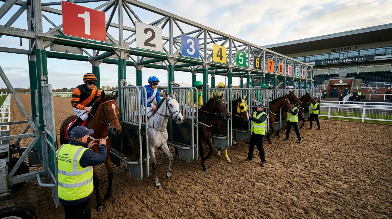 Newcastle racecourse starting stalls and draw positions